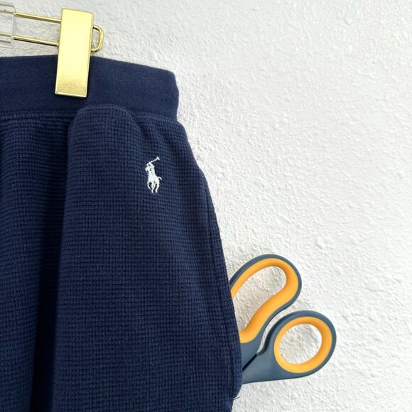 Polo Ralph Lauren Waffle Knit Pajama Pant Men XL Navy Stretch Waist Cotton - Picture 3 of 5